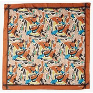 TEREA Women's Standard Aniyah Crane Print Silky Scarf multiple ways to wear NWT